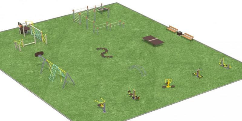 Дизайн проект спортплощадки разновозрастной  в Луганске