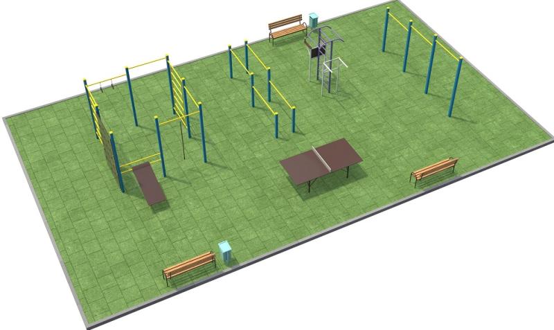 Проект спортплощадки 170 метров в Луганске в Луганске