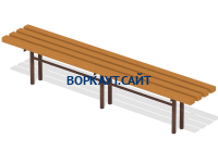 Двухметровая лавочка без спинки 2 м МАФ 1602 в Луганске