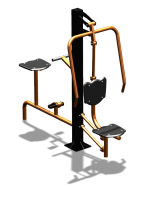 Уличный тренажер "Жим от груди Вело" УТ321 в Луганске