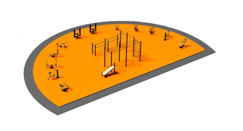 Дизайн проект спортплощадки Полукруглая в Луганске
