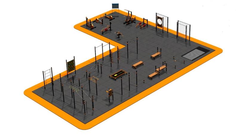 Дизайн проект спортплощадки Угловая в Луганске