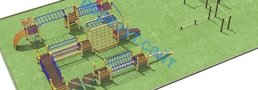 Проект спортплощадки с полосой препятствий в Луганске