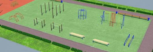 Проект детско-спортивной площадки для школы - детсада в Луганске