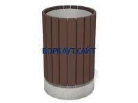 Урна деревянная круглая с бетонным основанием МАФ 1632 в Луганске