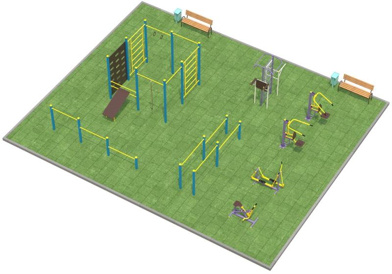 Проект спортплощадки 150 метров в Луганске в Луганске