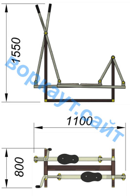 Уличный тренажер "Лыжник" УТ 008 в Луганске