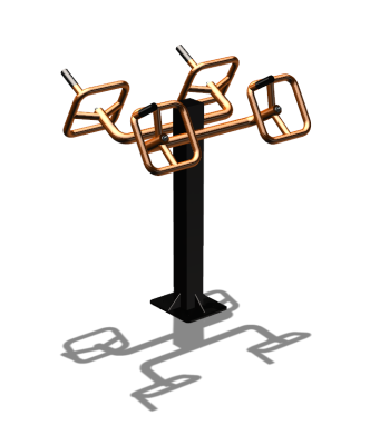 Уличный тренажер  "Штурвал двойной"  УТ201 в Луганске