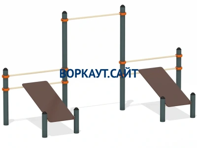 Воркаут с турником и двойной скамьей для пресса ВС-28 в Луганске