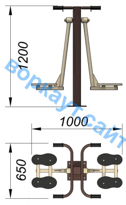 Уличный тренажер "Маятник" УТ 004 в Луганске