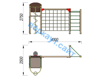 Детский спортивный комплекс Игровой ДСК 3111 в Луганске Детский спортивный комплекс Игровой ДСК 3111 в Луганске