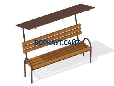 Лавочка под навесом МАФ 1607 в Луганске