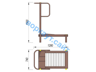 Уличный тренажер Беговая дорожка УТ 009 в Луганске