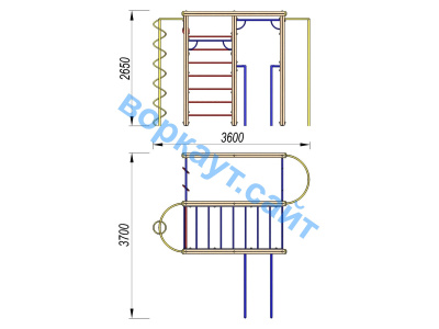 Детский спортивный комплекс Гимнастический ДСК 3107 в Луганске
