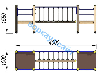 Детский спортивный комплекс Мост ДСК 3113 в Луганске