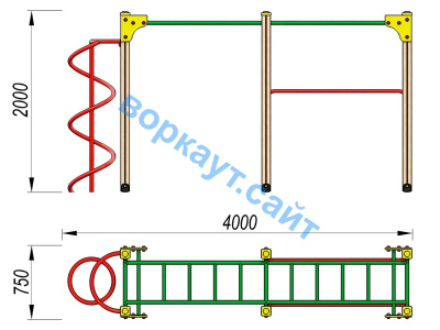Детский спортивный комплекс ДСК 3104 в Луганске