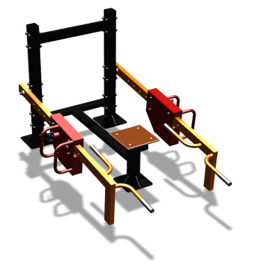 Силовой уличный тренажер  "Приседания/Шраги"  УТ413 в Луганске
