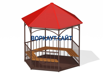 Беседка с лавками и полом МАФ 4122 в Луганске