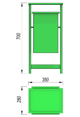 Урна с крышкой МАФ 1631 в Луганске