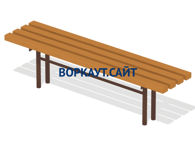 Лавочка без спинки МАФ 1601 в Луганске