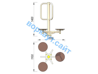 Уличный тренажер Орбита УТ 011 в Луганске