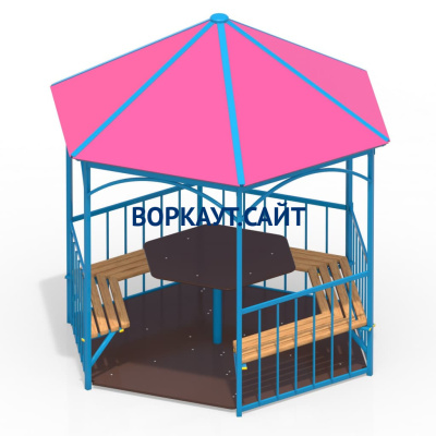 Беседка со столом, лавками и полом МАФ 4123 в Луганске