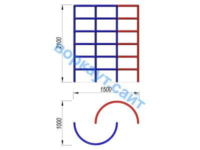 Шведская стенка полукруглая ДСК 3503 в Луганске